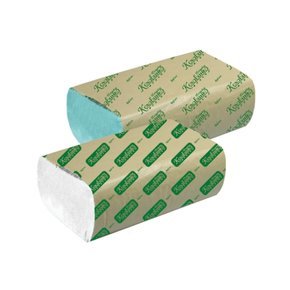 V hajtogatott kéztörlő zöld 1rtg 23x25cm 200lap rec 20cs/gyűjtő