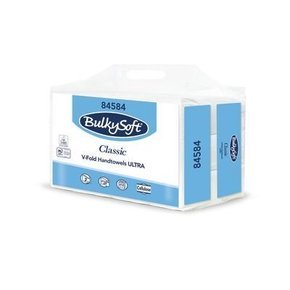BulkySoft easyBag classic V hajtogatott kéztörlő 2rtg 24x21cm 250lap cell 12cs/gyűjtő