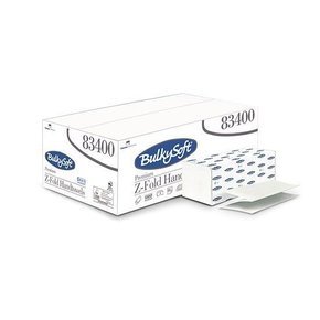 BulkySoft prémium Z hajtogatott kéztörlő 2rtg 24x23,5cm 150lap cell 25cs/gyűjtő