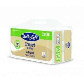 BulkySoft comfort Z hajtogatott kéztörlő 2rtg 24x21,5cm 200lap fehérített 12cs/gyűjtő