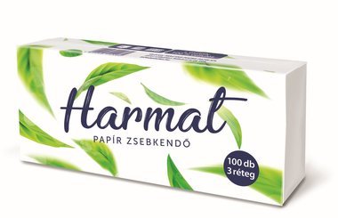 Harmat papír zsebkendő 3rtg cell 50x100db/gyűjtő