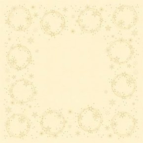 Dunicel asztalközép Star Shine Cream 84x84cm 5x20db/gyűjtő