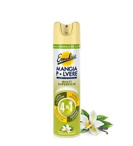 Sutter Emulsio Mangia Polvere antisztatikus tisztító és bútorápoló spray vanília és fehér tea illattal 300ml 12db/gyűjtő