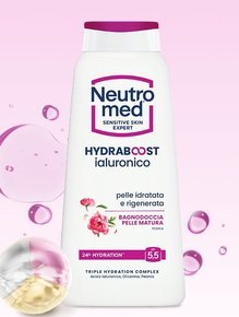 Sutter Neutromed Hydraboost Pelle Matura tusfürdő érett bőrre bazsarózsával 600ml 12db/gyűjtő