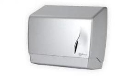 Bisk M-hajtogatott kéztörlő adagoló ABS műanyag silver satin inox 500lapos 6db/gyűjtő