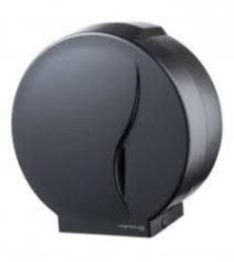 Bisk tekercses toalettpapír adagoló, 25cm, fekete, műanyag