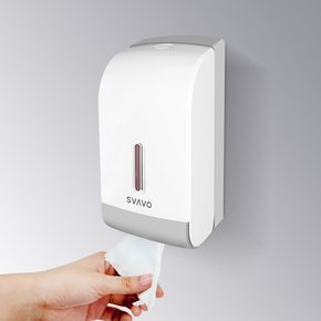 AT Plaza kombinált kistekercses és hajt. toalettpapír adagoló ABS fehér