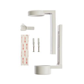 GFL fali adagoló push termékekhez tiplivel csavarral kétoldalú ragasztóval és kulccsal ABS fehér 6db/gyűjtő