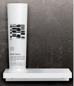 GFL fali adagoló polc hosszú push termékekhez tiplivel csavarral és kulccsal ABS fehér 15db/gyűjtő