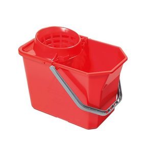 VDM szögletes felmosó vödör kicsavaró kosárral zöld 15l