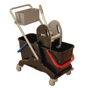 BIS kétvödrös felmosókocsi 2x15l moppréssel és eszköztartóval