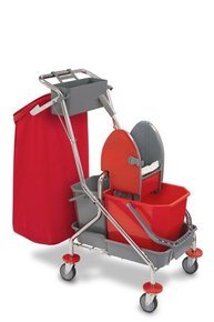 VDM Minimax 4 duo kétvödrös összecsukható szervizkocsi 15l+12l fém karral moppréssel