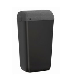 Trend Stone skin szemetes falra szerelhető rejtett fedéllel 23L újrahasznosított műanyag szürke/fekete