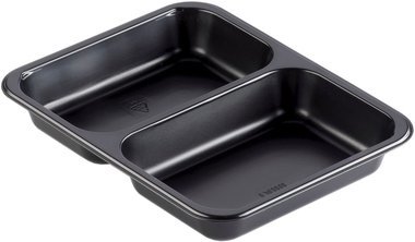 Duniform fóliázható tálka Caterline fekete 2 részes 440/370ml 216db/gyűjtő