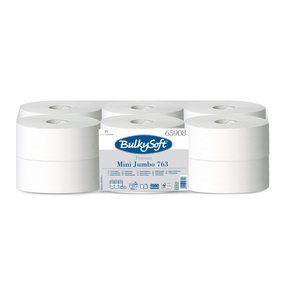 BulkySoft prémium mini jumbo toalettpapír 2rtg M9 D19 145m cell 12tek/gyűjtő