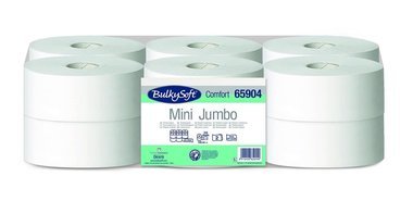 BulkySoft comfort mini jumbo toalettpapír 2rtg M9 D19 120m fehérített 12tek/gyűjtő
